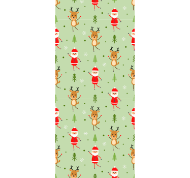 Rollo fenster kinderzimmer weihnachtsmann und sein rentier - TenStickers