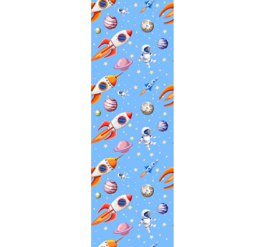 Rollo fenster kinderzimmer aquarell baby weltraum muster - TenStickers