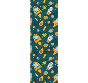 Rollo fenster kinderzimmer mit lustigen aliens illustration - TenStickers