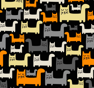 Rollo fenster kinderzimmer graue katzen - TenStickers