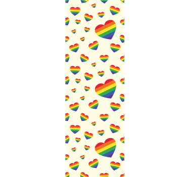 Rollo fenster jugendzimmer regenbogenherzen design - TenStickers
