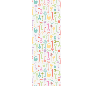Rollo fenster jugendzimmer mit schlüsselmotiv - TenStickers