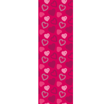 Rollo fenster jugendzimmer fuchsia herzen - TenStickers