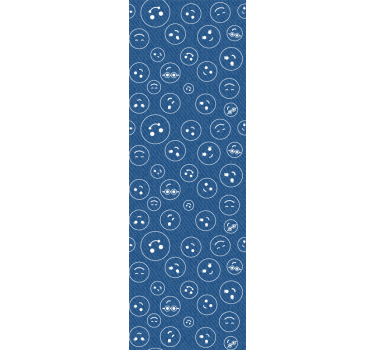Rollo fenster jugendzimmer mit blauen smiley-gesichtern - TenStickers