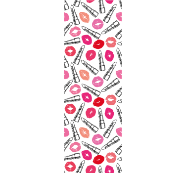 Rollo fenster jugendzimmer lippenstifte und lippen - TenStickers
