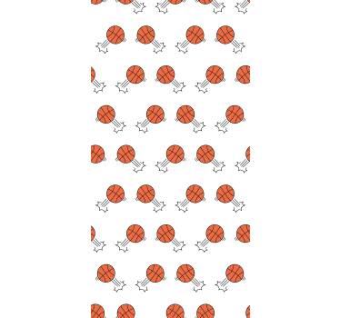 Rollo fenster jugendzimmer mit handgezeichneten basketballs - TenStickers