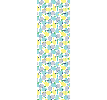 Rollo fenster jugendzimmer mit bunten schläger-mustern - TenStickers