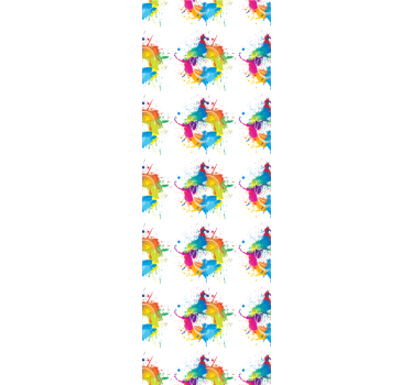 Rollo fenster jugendzimmer farbiger hintergrund - TenStickers