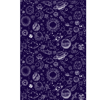 Rollo fenster jugendzimmer planet doodle - TenStickers