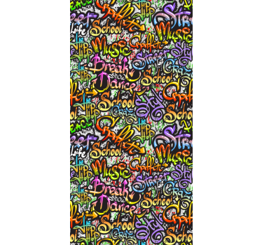 Rollo fenster jugendzimmer graffiti wandtext - TenStickers