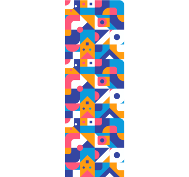 Rollo fenster jugendzimmer bunte geometrische mosaike - TenStickers