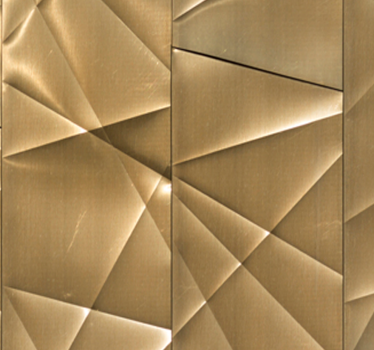 Rollo fenster jugendzimmer 3d goldene polygonstruktur - TenStickers