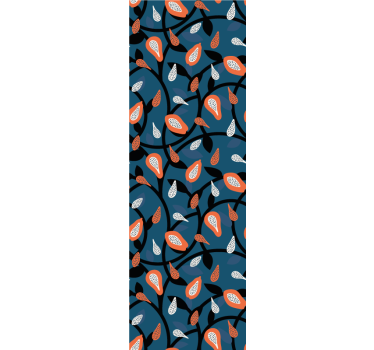 Rollo fenster jugendzimmer papaya und pflanzen - TenStickers