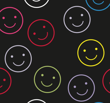 Rollo fenster jugendzimmer mit bunten smiley-gesichtern - TenStickers