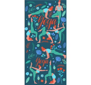 Rollo fenster jugendzimmer für yoga praktizierende frau - TenStickers