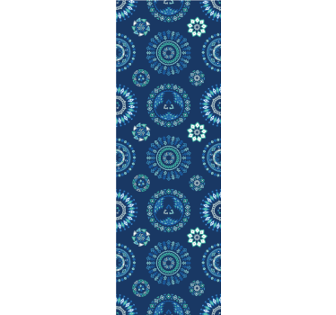 Rollo fenster jugendzimmer blau abstraktes muster - TenStickers