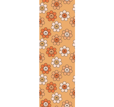 Rollo fenster jugendzimmer mit orangefarbenen smiley-mustern - TenStickers