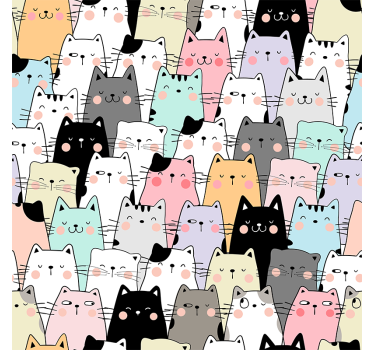 Rollo fenster jugendzimmer katzenmotiv - TenStickers