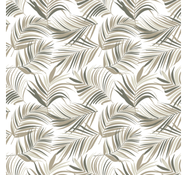 Rollo fenster grau mit eleganten blattmotiven - TenStickers