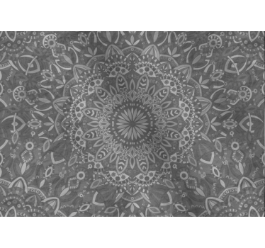 Rollo fenster grau mit filigranem mandala-muster - TenStickers