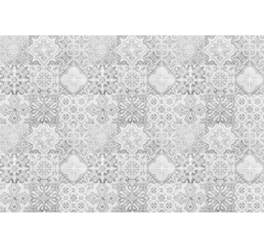 Rollo fenster grau mit steineffekt mosaikmuster - TenStickers