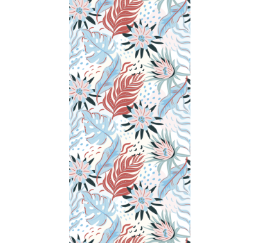 Rollo Fenster Blumen tropisches laubmuster - TenStickers