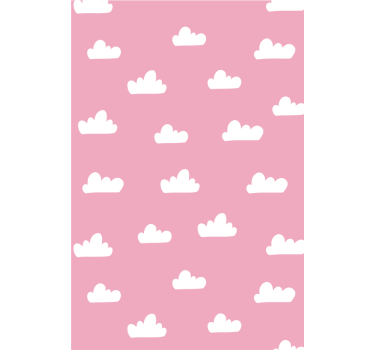 Rollo Fenster Kinderzimmer rosa Wolkenmuster - TenStickers