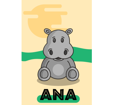 Rollo Fenster Tiermuster anpassbares nilpferd - TenStickers