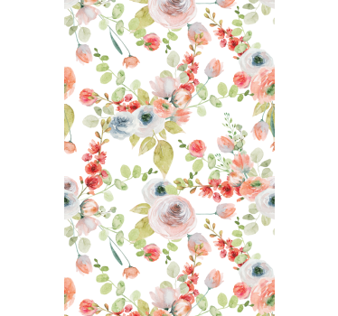 Blumen Rollo Blumenzweige klassisch - TenStickers