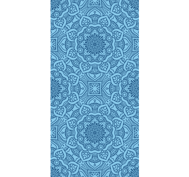 Blaues mandala zen thema Rollo Wohnzimmer - TenStickers