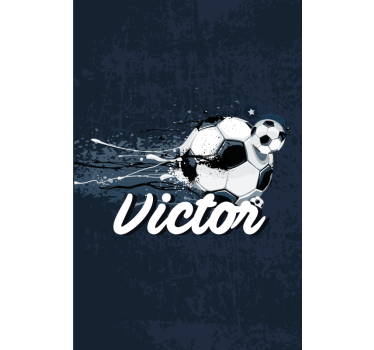 Rollo Fenster Kinderzimmer Fußball mit Namen - TenStickers