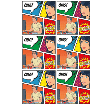 Gamer fun geek rollo - TenStickers