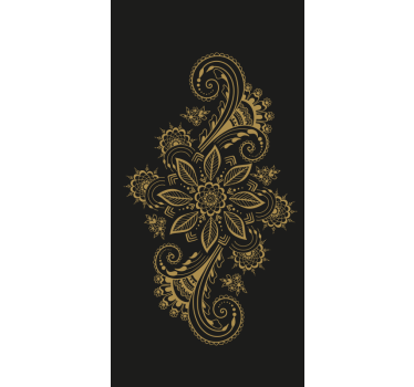 Rollo Fenster Blumen komplexe goldene blüten - TenStickers