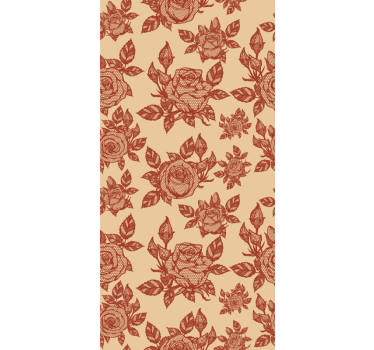 Blumen Rollo Rose spitze Design - TenStickers