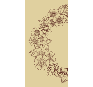 Rollo Fenster Blumen blumenumrissdesign - TenStickers