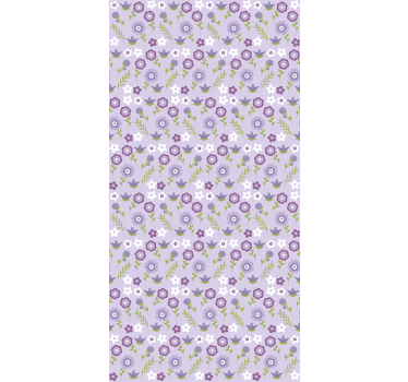 Rollo Fenster Blumen blumenmuster harmonie - TenStickers