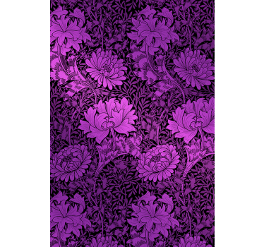 Rollo Fenster Blumen lila botanisches motiv - TenStickers