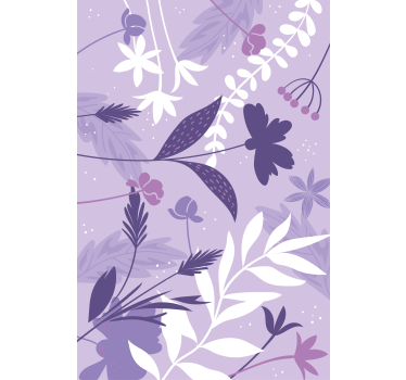 Küchenfenster Rollo lila Blumenmuster - TenStickers