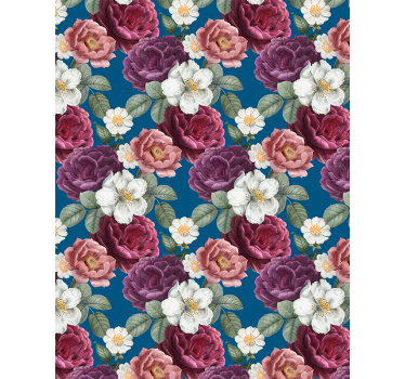 Rollo fenster blumen strauß aus lebhaften rosen - TenStickers