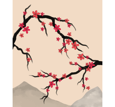 Rollo Fenster Jugendzimmer sakura-zweige - TenStickers