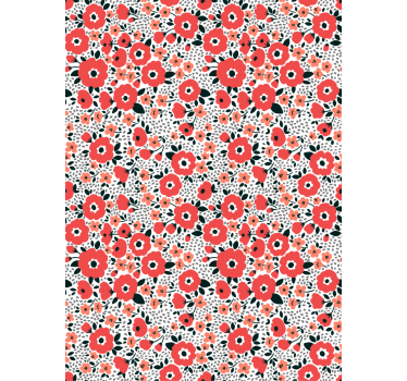 Rollo Fenster Blumen bezauberndes welpenmuster - TenStickers