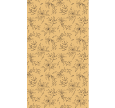 Rollo Fenster Blumen beige stilisierte muster - TenStickers