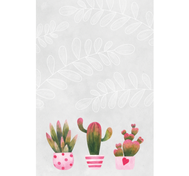 Ehe Rollos Rosa und grüner kaktus - TenStickers