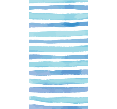 Rollo Wohnzimmer Aquarellblaue Streifen - TenStickers