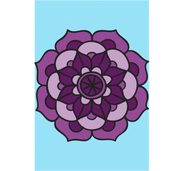 Rollo Fenster Blumen komplizierte lila blume - TenStickers