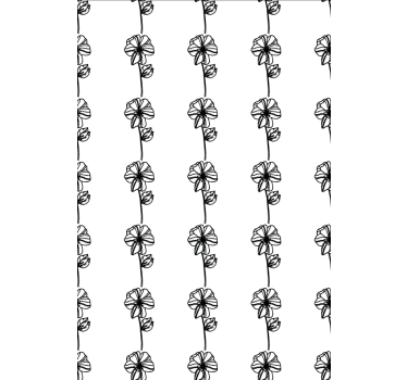 Rollo fenster blumen schwarz vertikal - TenStickers