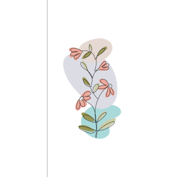 Rollo Fenster Blumen und Pflanzen bezaubernde blumenstiele - TenStickers