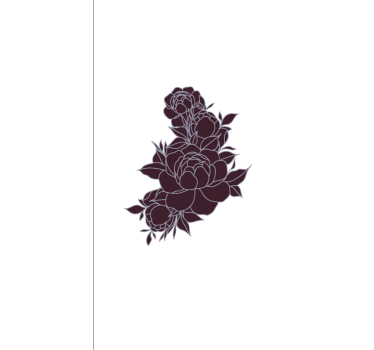 Rollo Fenster Blumen anmutige schwarze rosen - TenStickers
