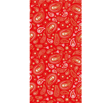 Rollo fenster blumen im roten paisleymuster - TenStickers