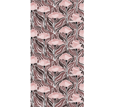 Rollo Fenster Blumen elegante beige muster - TenStickers